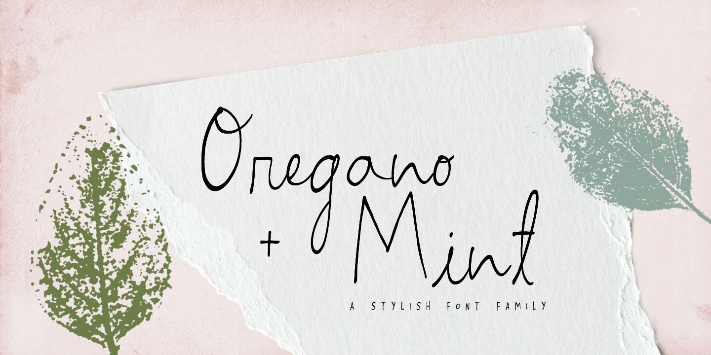 Ejemplo de fuente Oregano & Mint Skinny